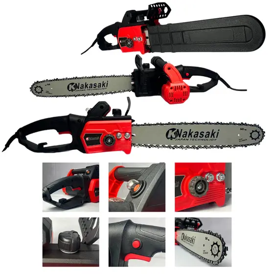 Motosserra Elétrica Muito Potente 2000w Sabre de 48CM Eletrosserra 16 Polegadas Mega Promoçã