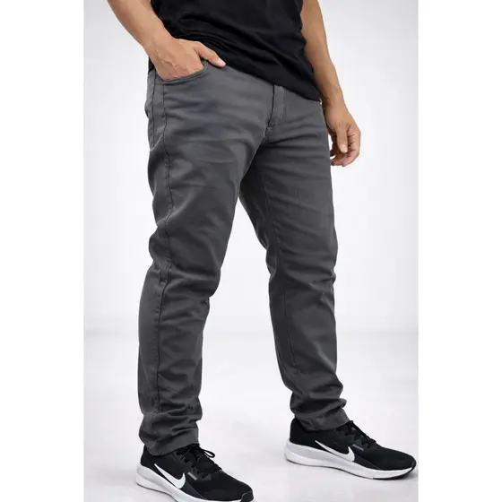 Calça Sarja Masculina 38 ao 56 Tecido Leve Premium Elastano e Algodão Plus Size Casual Bolso Faca e Bolso Normal Calca