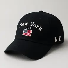 BONÉ U.S.A NEW YORK RETRO BASEBOL NY ABA CURVA REGULAGEM DAD HAT FITÃO FEMININO MASCULINO