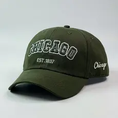 BONÉ CHICAGO BORDADO EST. 1837 BASEBOL RETRO ABA CURVA DAD HAT ESTILO NEW YORK NY MASCULINO E FEMININO