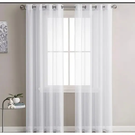 cortina luxo voil lisa para quarto e sala
