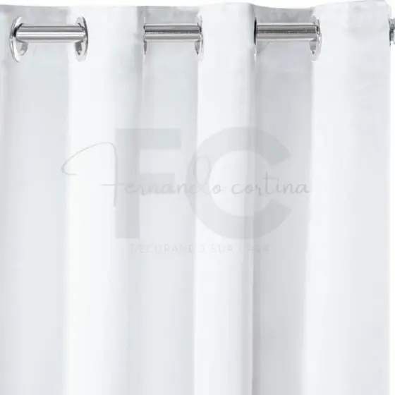 cortina ESTILO 6,00 X 2,80 branco para quarto e sala voil liso com forro microfibra