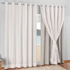 Cortina Voil  8,00 x2.30 /2,50/2,60/2,80 C/forro Blackout Grosso Original