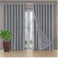 cortina CAIRO cinza  para quarto e sala 4.00 x 2.30