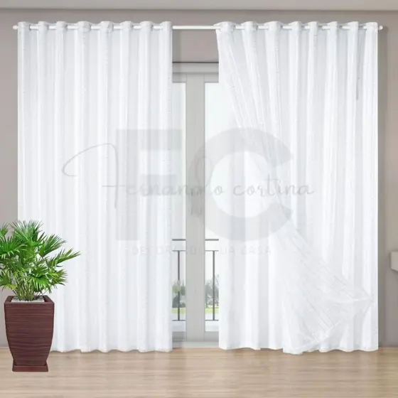 cortina VERONICA BRANCO para sala e quarto  4.00 x 2.80