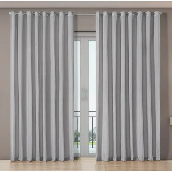 Cortina Voil Gaze De Linho 3,00 8,00x 2,30/2,50/2,80 C/forro Blackout Grosso ORIGINAL]