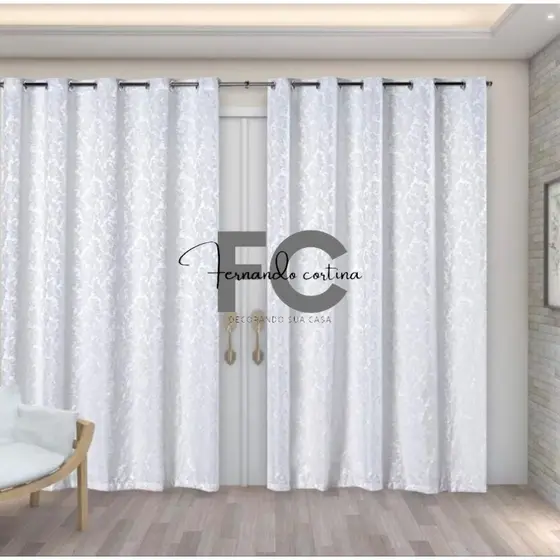cortina jacquard para sala e quarto PROPORÇÃO