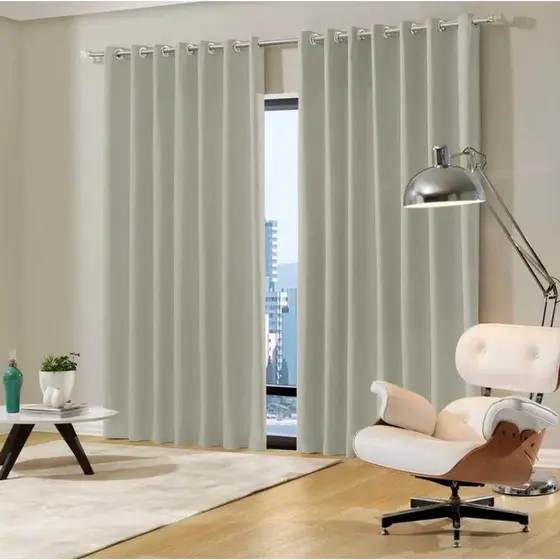 Cortina Blackout/Blecaute 3,00 2,30 Em Tecido Corta Luz Para Sala, Quarto e Escritorio