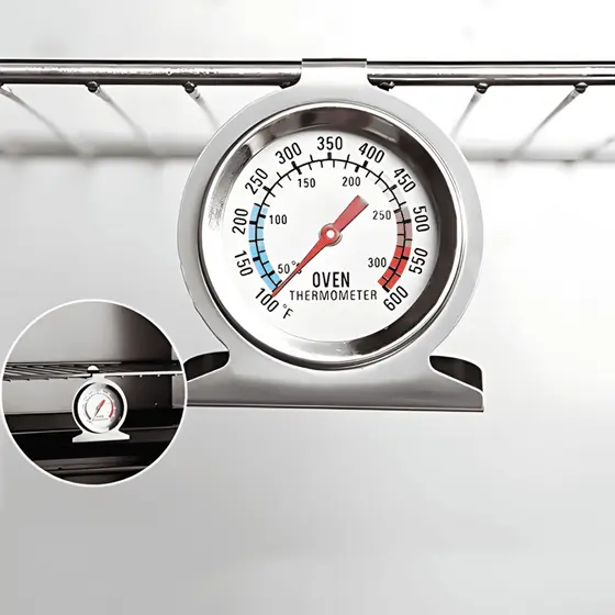 Medidor de temperatura para fornos em aço inoxídavel termometro analógico forno 300°