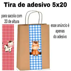 adesivos em tira para sacola com altura de 20 cm