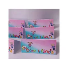 lapela/solapa personalizadas12x5 acompanha saquinho de celofane transparente