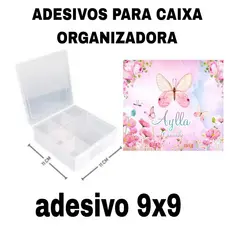 Adesivos personalizados para caixa organizadora11x11,tamanho do adesivo 9x9