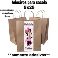 Adesivos 5x25 personalizados feito no papel fotografico brilhoso adesivado