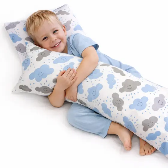 Travesseiro de Corpo Xuxão Bebê Infantil + Travesseirinho 100% Algodão Menino Menina - Varias Estampas