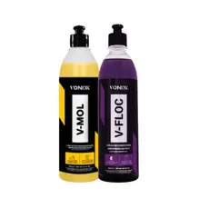Kit V-Mol + V-Floc Vonixx 500ml Lavagem Automotiva Completa