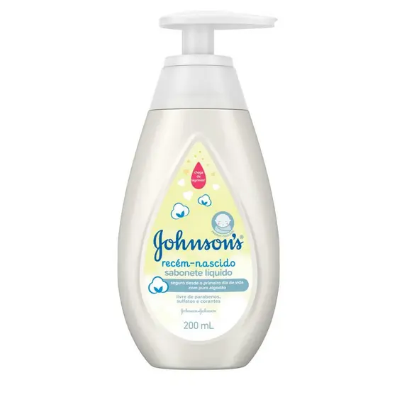 Sabonete Líquido Recém-Nascido Johnson’s Baby 200ml – Hipoalergênico e Suave