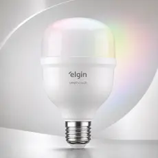 Lâmpada LED Inteligente Potente de 30W WiFi E27 Bivolt Alexa Google Controle pelo Celular Elgin