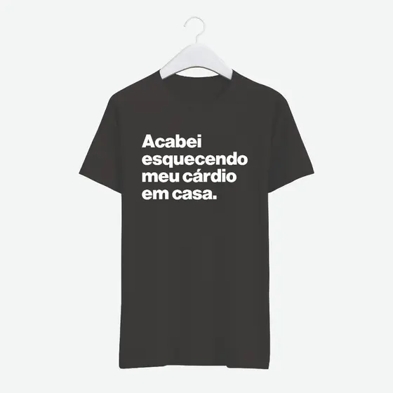T-shirt Camisa crossfit cárdio frases treino