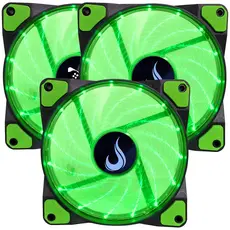 Kit 3 Cooler Fan Rise Mode WIND W1 Verde 120mm RM-WN-01-BG PC Gamer Ventoinha CPU