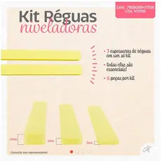 Kit Régua Niveladora para Biscoito / Rolo Maciço 24cm Confeitaria