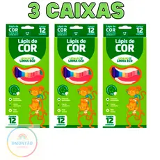 Lapis De Cor 12 Cores Flexivel Resina Plastica Leo&leo-3 UNIDADES