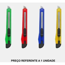 Estilete Estreito Plástico Leoarte - Lâmina 9mm