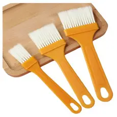 Pinceis Trincha Pintura Multiuso Cerdas Naturais Laranja- Kit com 3 Unidades