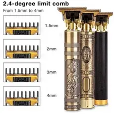 1/2/3/4 Máquina De Cortar Cabelo Para Barba Masculina, Barbeador Aparador Elétrico Profissional