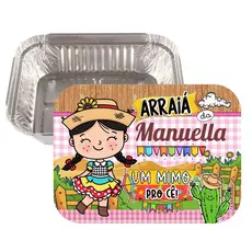 15 Marmitinhas de alumínio 220ml personalizadas Festa Junina
