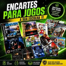 Encartes para jogos cd dvd Blueray cds de música filmes video games a sua escolha