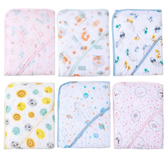 Toalha de Banho Fralda Soft com Capuz para Bebê  OU  Kit com 2, 3 ou 4 Toalhas