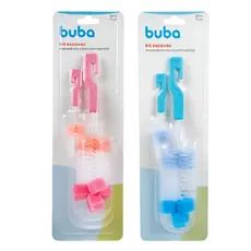 BUBA KIT ESCOVAS PARA MAMADEIRAS COM ESPONJA