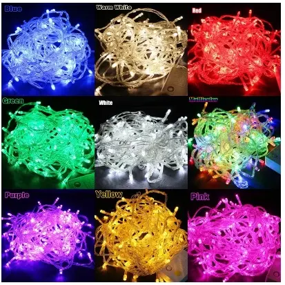 Pisca Pisca 100 Led 8 Funções Fio Transparente Natal Decor 110v 8 metros-rj