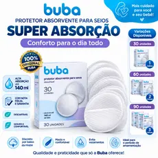 Kit 30 60 90 Protetor Absorvente Descartavel Seios Amamentação Protetor de Peito Lactante Discreto Atoxico Buba