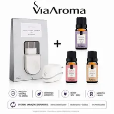 Aromatizador Difusor Elétrico Via Aroma Standard Aromaterapia Essência Inmetro - Bivolt - Escolha o Seu Modelo