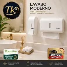 Porta sabonete  líquido e álcool gel, URBAN dispenser  papel  toalheiro interfolhado banheiro Premisse