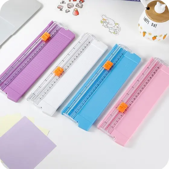 Guilhotina Portátil Cortador De Papel A5 27,5cmx9,3cm Material Escritório Pronto Entrega