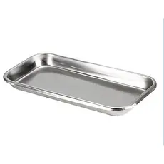 Bandeja Inox Médico Veterinário Dentista Estufa Autoclave Esterilizável  / Servir Alimentos Banhado a Prata 22.5x12x2cm