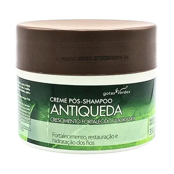 Creme Pós Shampoo Mascara Crescimento Fortalecido Jaborandi Gotas Verdes