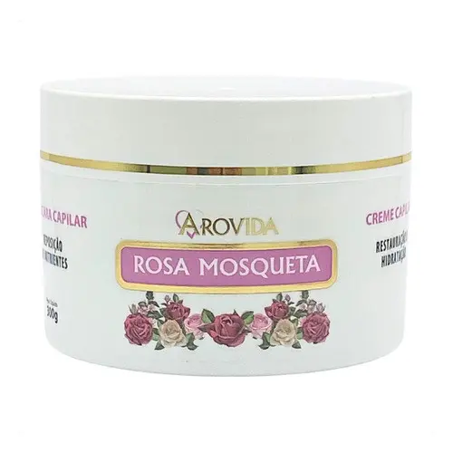 Mascara Creme Restauração Hidratação Capilar Arovida Rosa Mosqueta