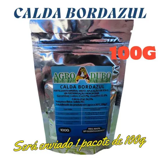 Calda Bordalesa Pacote 100g Foliar Calcio + Cobre