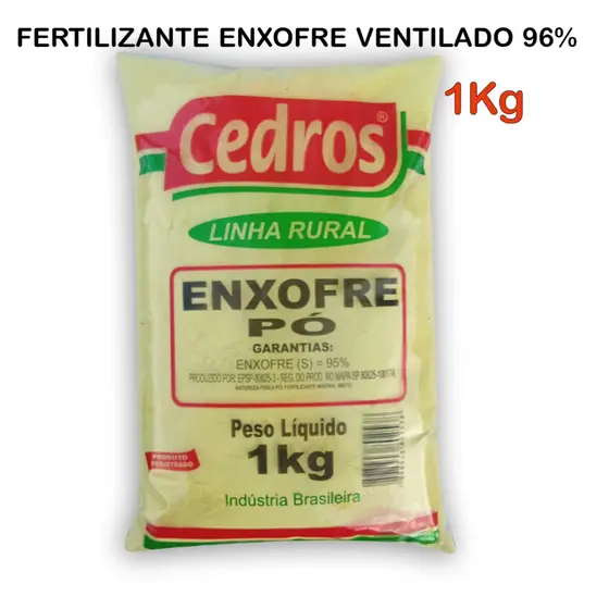 Fertilizante Mineral Enxofre Puro 1 Pacote 1kg Orgânico
