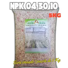 Fertilizante Npk 04 30 10 - 5Kg Adubo Completo Rico Em Fosforo (P)