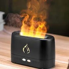 Difusor De Aroma De Chama USB Umidificador De Ar Ultrassônico Criador De Névoa Fria LED Lâmpada Difusora De Óleo