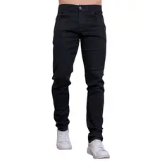 NOOBLEE Calça Masculina Jeans Preta Com Bolso