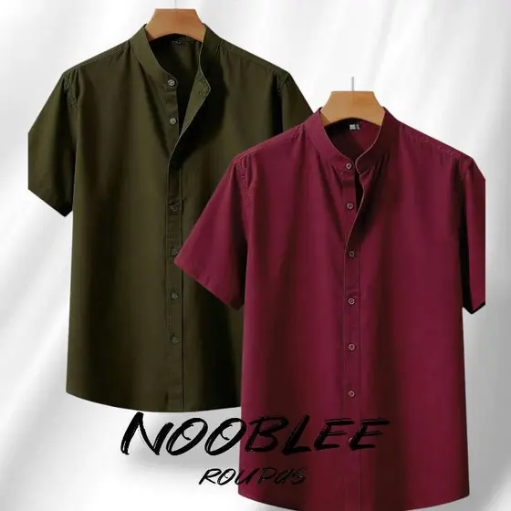 JL  KIT 2  Camisa Sosial Gola Padre Slim Fit Caasual Premium