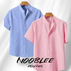 JL  KIT 2  Camisa Sosial Gola Padre Slim Fit Caasual Premium