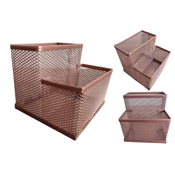 Porta Caneta Porta Lápis Porta Treco Organizador de Mesa Metal Rose Gold