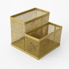 Organizador de Mesa Metal Dourado Porta Maquiagem Porta Caneta Porta Treco