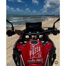 Adesivo um passo de cada vez - Original moto, carro e bicicleta